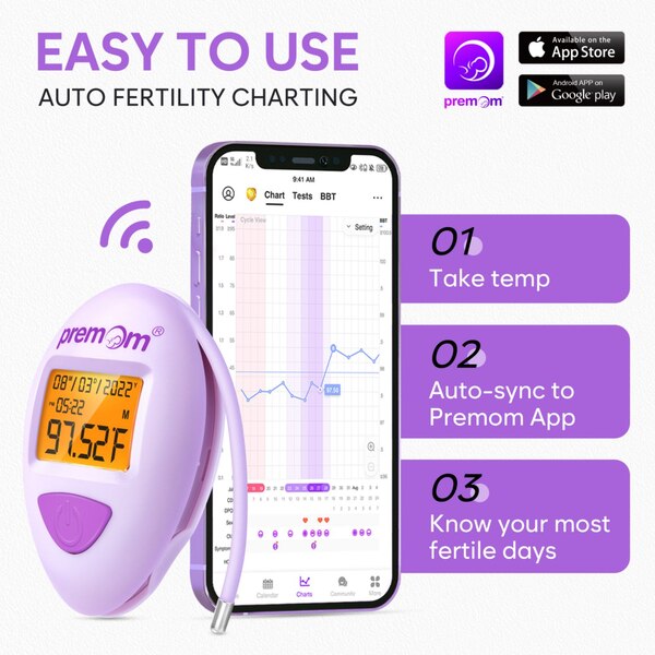 Premom Smart Basal Thermometer Fertility Tracker - EBT-380
