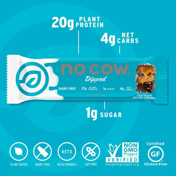 NO COW DIPPED CHOCOLATE SALTED CARAMEL PROTEIN BAR