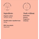 Cora 100% Organic Cotton Applicator Tampons, R/S/S+, 45 CT, thumbnail image