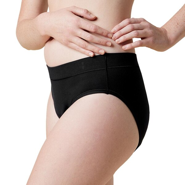 Thinx for All Women's Super Absorbency Cotton Brief Period Underwear, Black