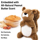 Playology Plush Squirrel Dog Toy, Peanut Butter Scent, Size Small, thumbnail image