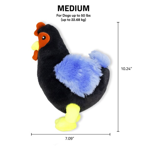 Playology Clucking Plush Chicken Dog Toy, 10.2 x 7 in