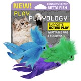 Playology Crown Tail Beta Fish with Catnip Cat Toy, 3 ct, thumbnail image