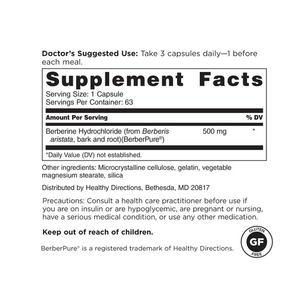Doctors' Preferred Clinical Grade Berberine, 63 CT