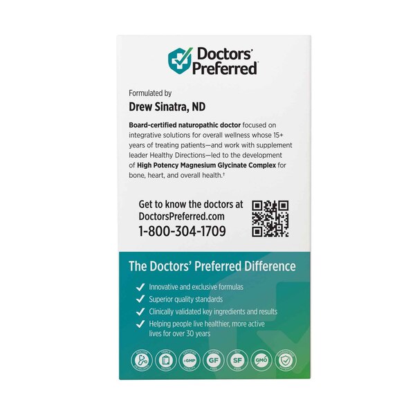 Doctors Preferred High Potency Magnesium Glycinate, 60 CT