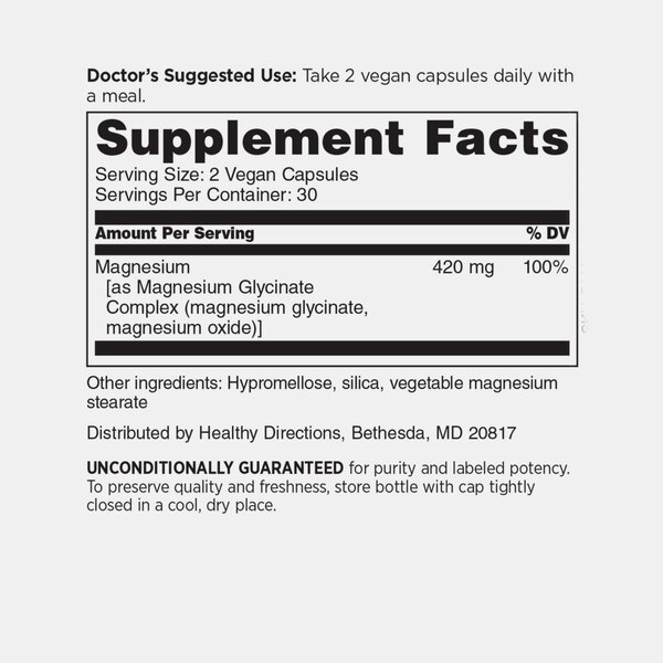 Doctors Preferred High Potency Magnesium Glycinate, 60 CT
