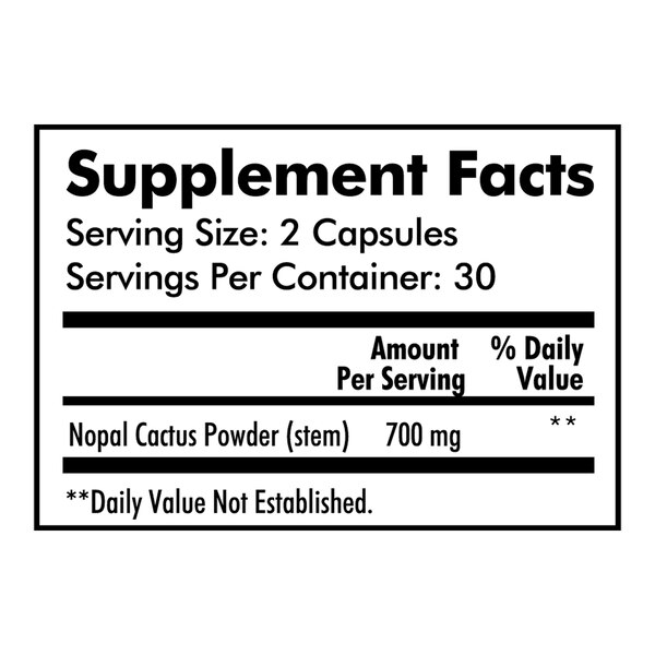 Santo Remedio Nopal Prickly Pear Cactus Dietary Supplement, 700 mg, 60 CT