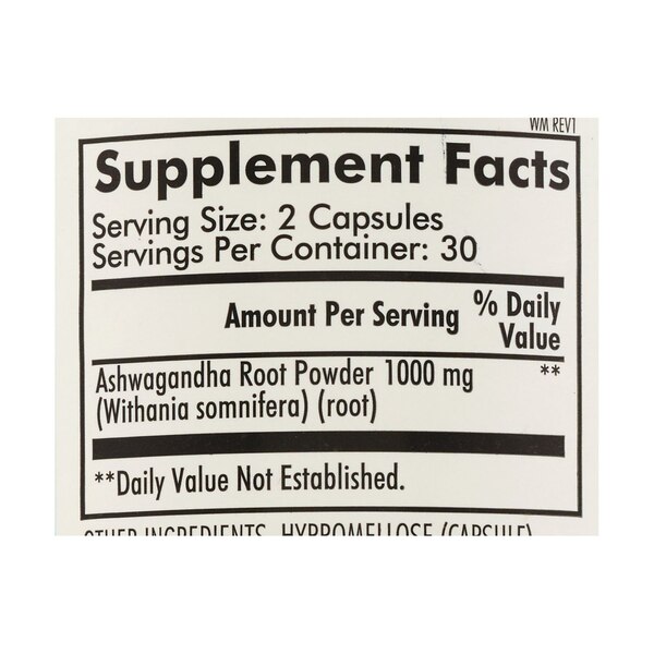 Santo Remedio Ashwagandha, 1000 mg, 60 CT