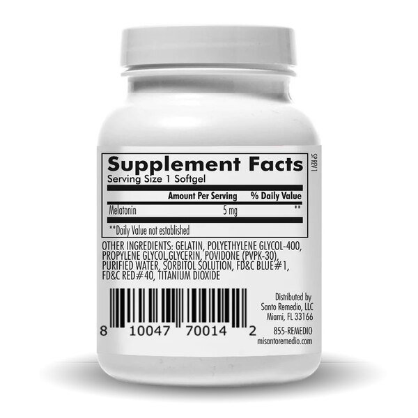 Santo Remedio Melatonin Softgel Capsules, 60 CT