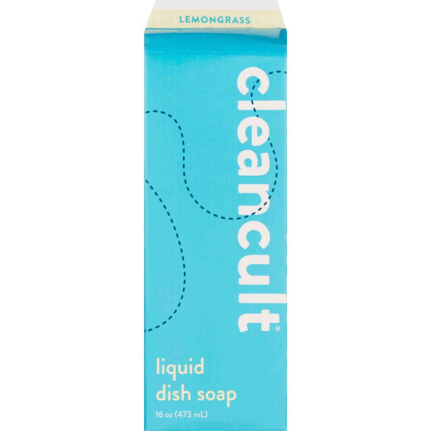 Cleancult Liquid Dish Soap 16oz Carton Refill, Lemongrass Scent