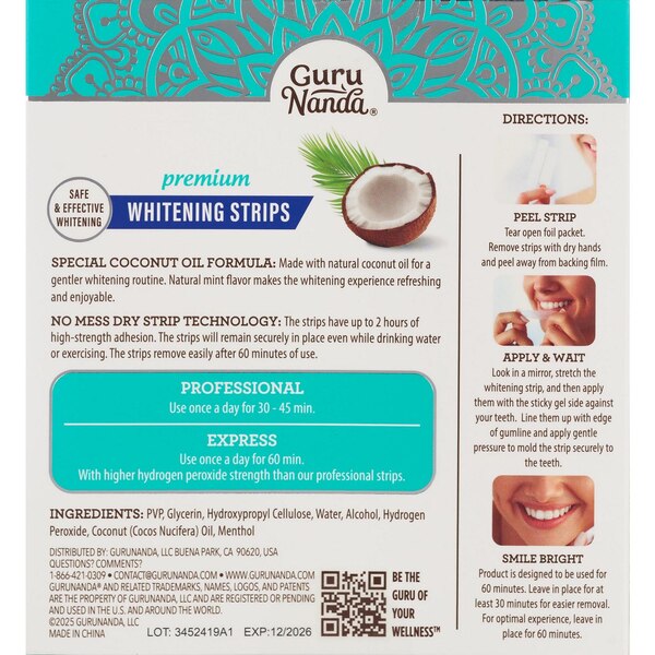 Guru Nanda Sig-Nature Whitening Strips, 14 CT
