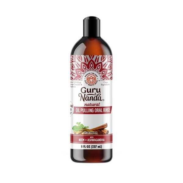 Guru Nanda Natural Whitening Pulling Oil, Cinnamon, 8 OZ
