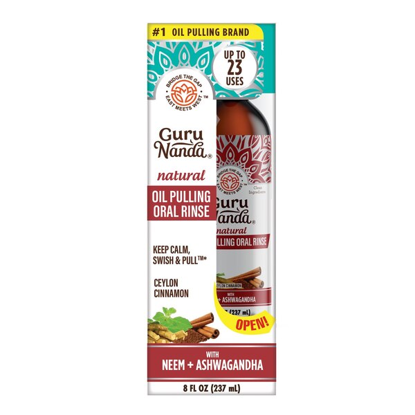 Guru Nanda Natural Whitening Pulling Oil, Cinnamon, 8 OZ