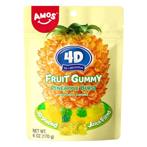 Amos, 4D Pineapple Burst, 6 oz