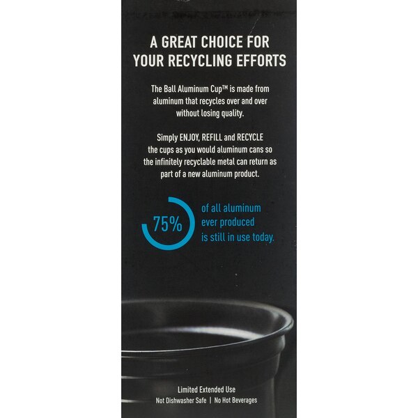 Ball Aluminum Recyclable Party Cups, 20 oz, 10 ct