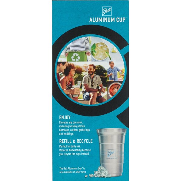 Ball Aluminum Recyclable Party Cups, 20 oz, 10 ct