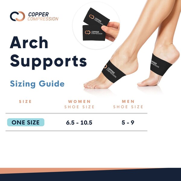 Copper Compression Arch Support, One Size