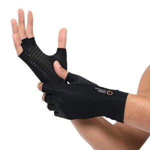 Copper Compression Half Finger Arthritis Glove, S/M, L/XL