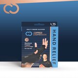 Copper Compression Half Finger Arthritis Glove, thumbnail image
