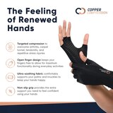 Copper Compression Half Finger Arthritis Glove, thumbnail image