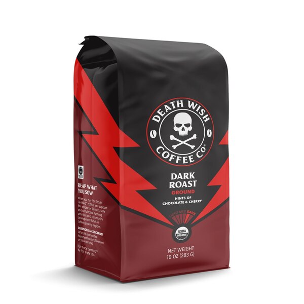 Death Wish Ground Coffee, Dark Roast, 10 oz