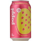 Poppi Prebiotic Soda, Strawberry Lemon, 4 ct, 12 oz, thumbnail image
