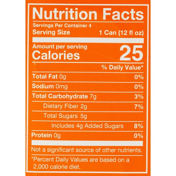 Poppi Prebiotic Soda, Orange, 4 ct, 12 oz
