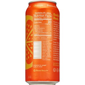 Poppi Prebiotic Soda, Orange, 16 oz