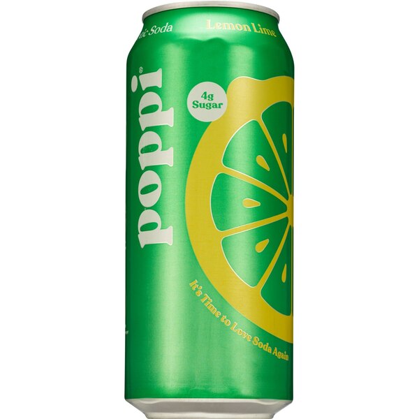 Poppi Prebiotic Soda, Lemon Lime, 16 oz