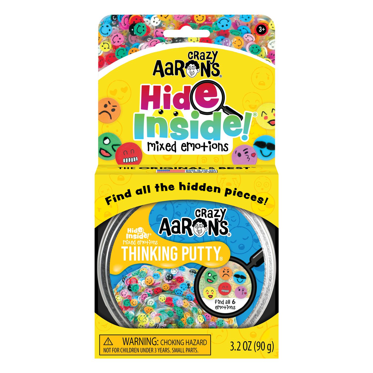 Crazy Aaron's Hide Inside Mixed Emotions Thinking Putty, Assorted Styles, 3.2 oz, 1 ct