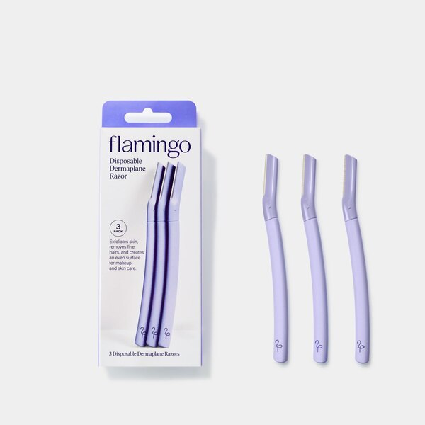 Flamingo Disposable Dermaplane Facial Razors, 3 CT