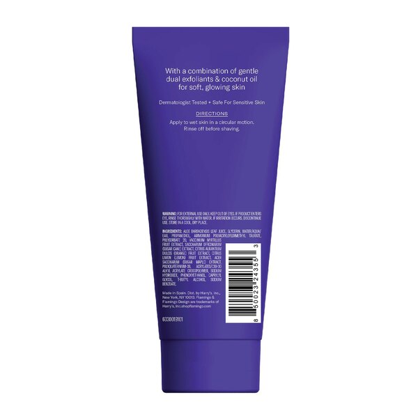 Flamingo Smoothing Shave Scrub, Coconut & Bergamot, 7 OZ