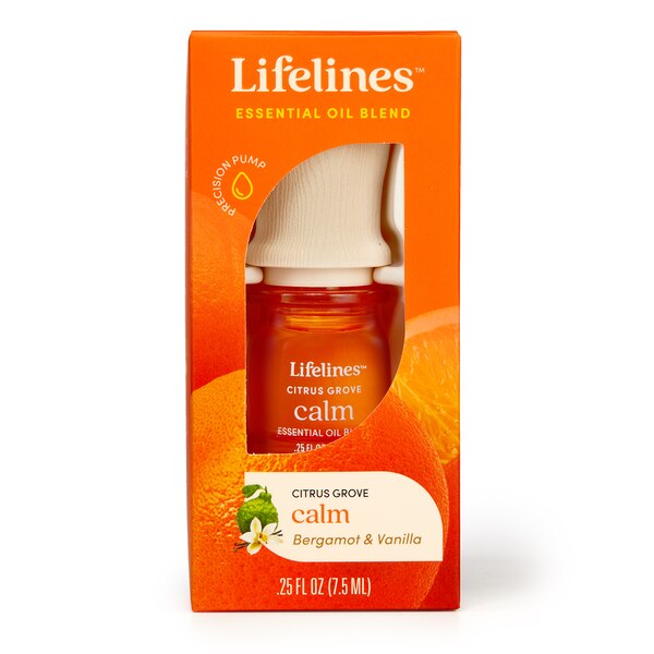 Lifelines Citrus Grove Calm Essential Oil Blend, Bergamot & Vanilla Scent, 0.25 oz