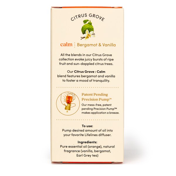 Lifelines Citrus Grove Calm Essential Oil Blend, Bergamot & Vanilla Scent, 0.25 oz