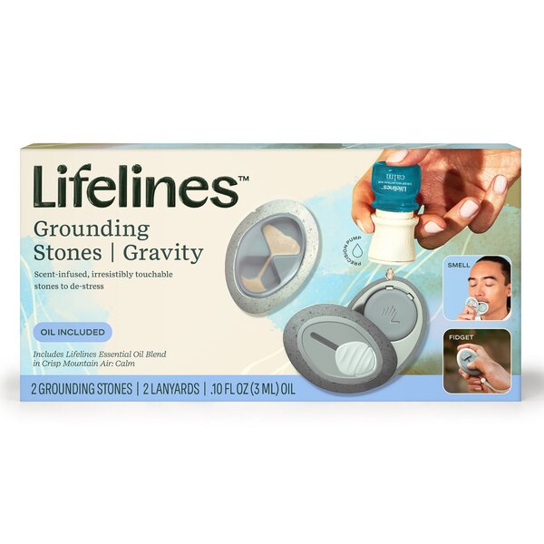 Lifelines Grounding Stones, Motion Fidget Collection plus Essential Oil Blend