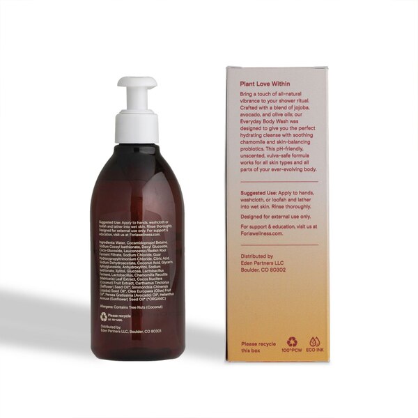 Foria Everyday Body Wash with Organic Botanicals, 10 FL OZ