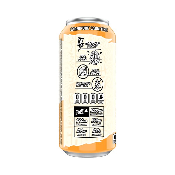 GHOST Energy Orange Cream, 16 oz