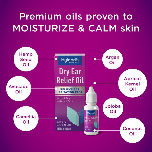 Hyland's Naturals Dry Ear Relief Oil, 0.5 OZ