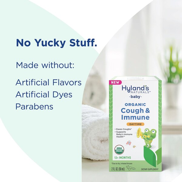 Hyland's Naturals Organic Cough & Immune Liquid, 2 OZ