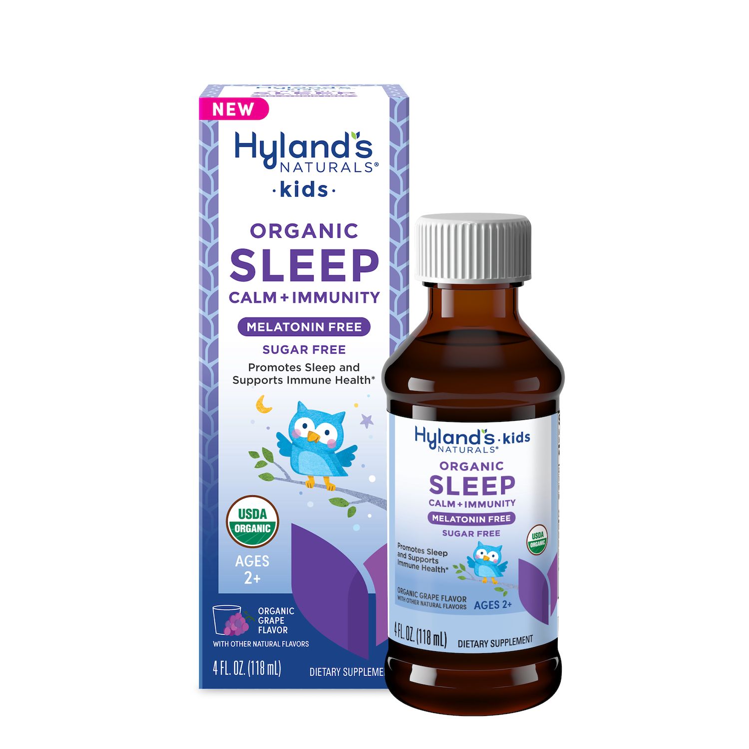 Hyland's Kids Organic Sleep, Calm + Immunity Melatonin Free Liquid, 4 OZ
