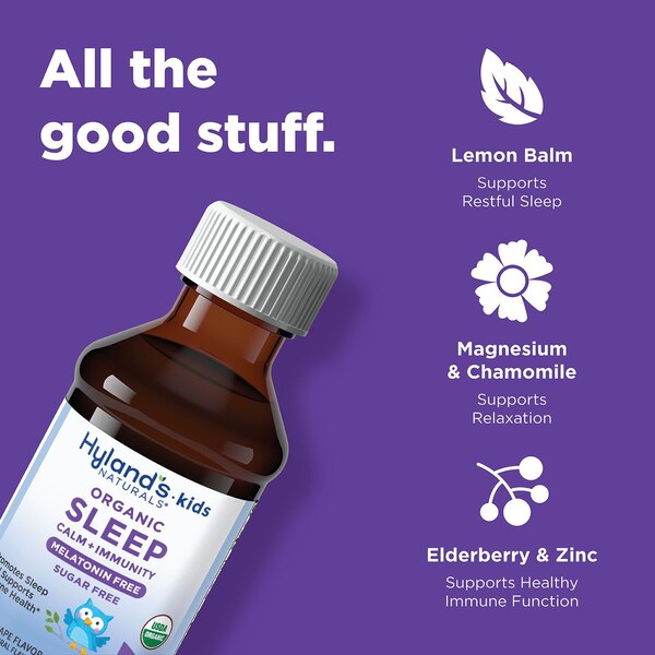Hyland's Kids Organic Sleep, Calm + Immunity Melatonin Free Liquid, 4 OZ