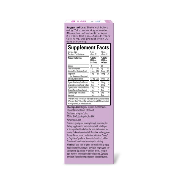 Hyland's Kids Sleep w/ Melatonin + Immunity Liquid
