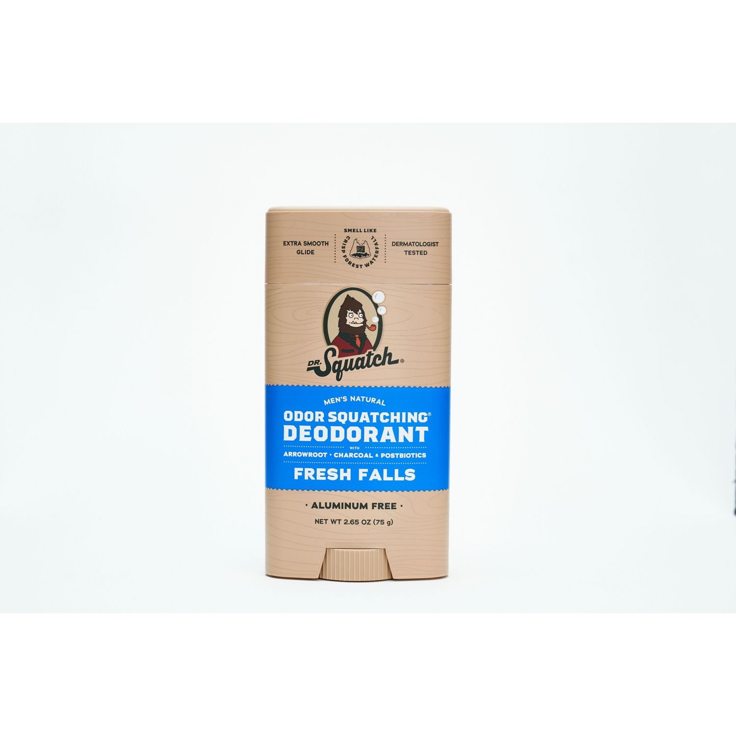 Dr. Squatch Odor Squatching Deodorant Stick, Fresh Falls, 2.65 OZ