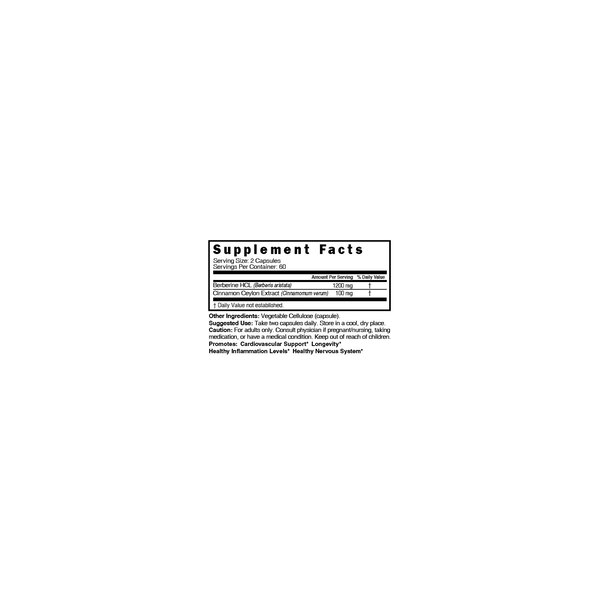 Nutri Berberine+ Ceylon Cinnamon Capsules, 120 CT