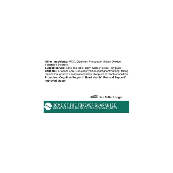 Nutri Active B9 Folic Acid Methyl Folate Tablets, 120 CT