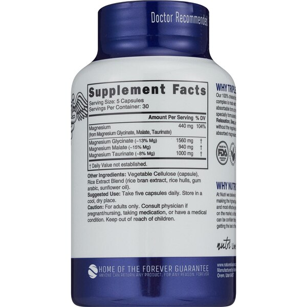 Nutri Triple Magnesium, 440 MG Capsules, 150 CT