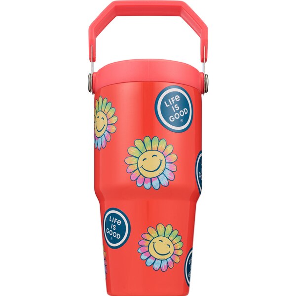 Corkcicle Life is Good Rainbow Daisy Roam Cup, 20 oz