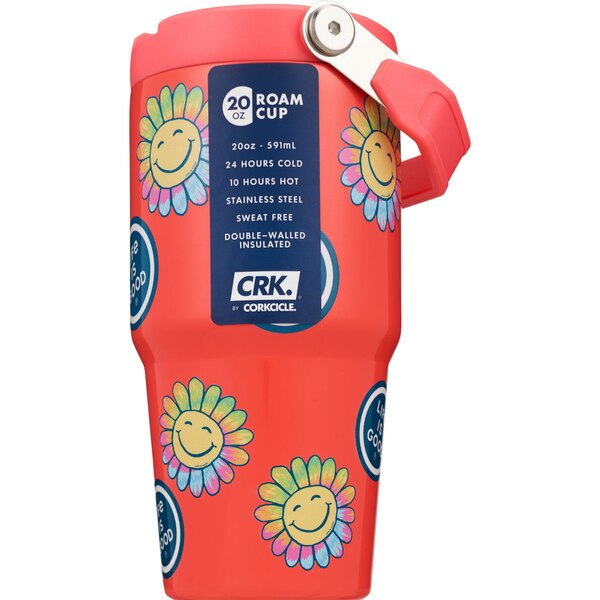 Corkcicle Life is Good Rainbow Daisy Roam Cup, 20 oz