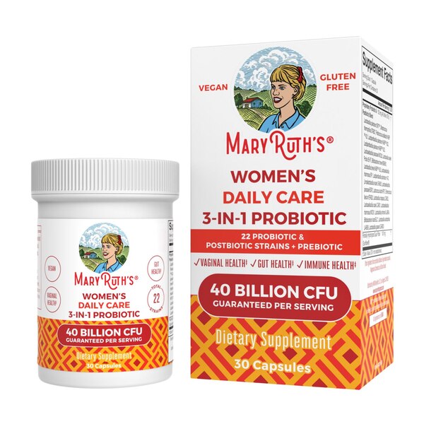 Mary Ruth's Women's Daily Care 3 in 1 Probiotic 40 Bil CFU, 30 CT