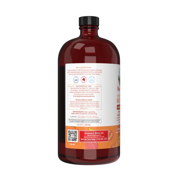 Maryruth's Liquid Morning Multivitamin, Peach Mango, 15.22 OZ